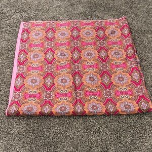 Vibrant Pink and Orange Patterned Blanket